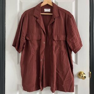 OLD NAVY // Maroon Short Sleeve Button-up Shirt // Size M